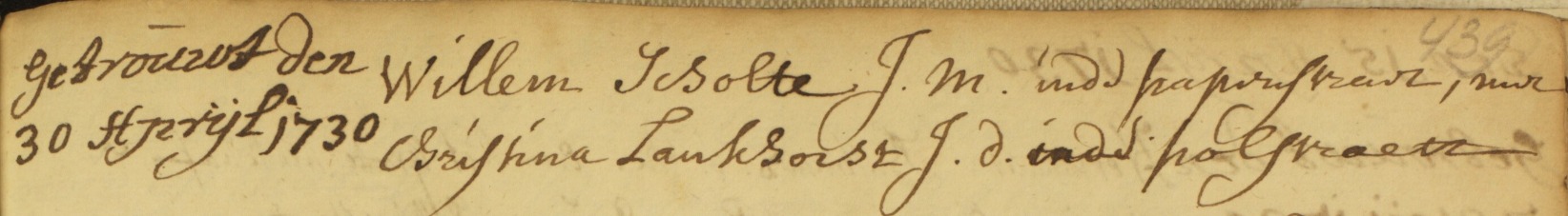 Trouwen Willem 1730.jpg